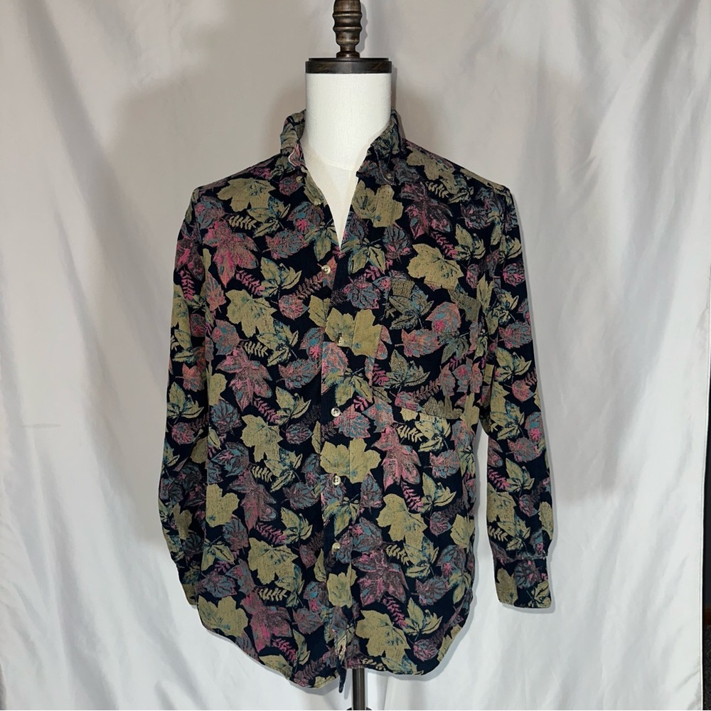 Boston Traders Mens Long Sleeve Maple Leaves Black Green